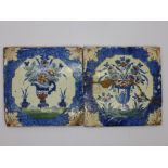 A pair of early tiles, a/f