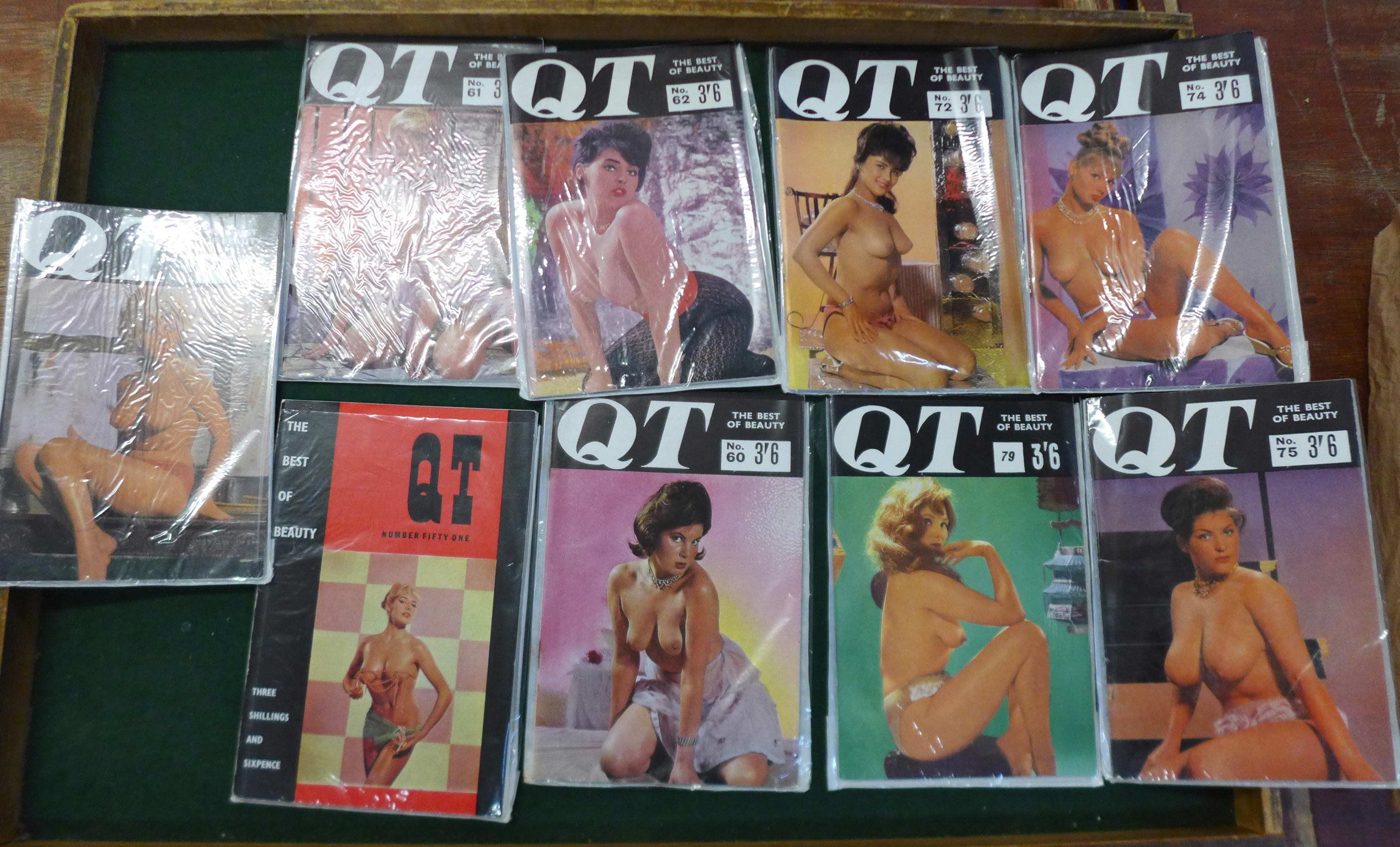 Nine QT pin up glamour magazines