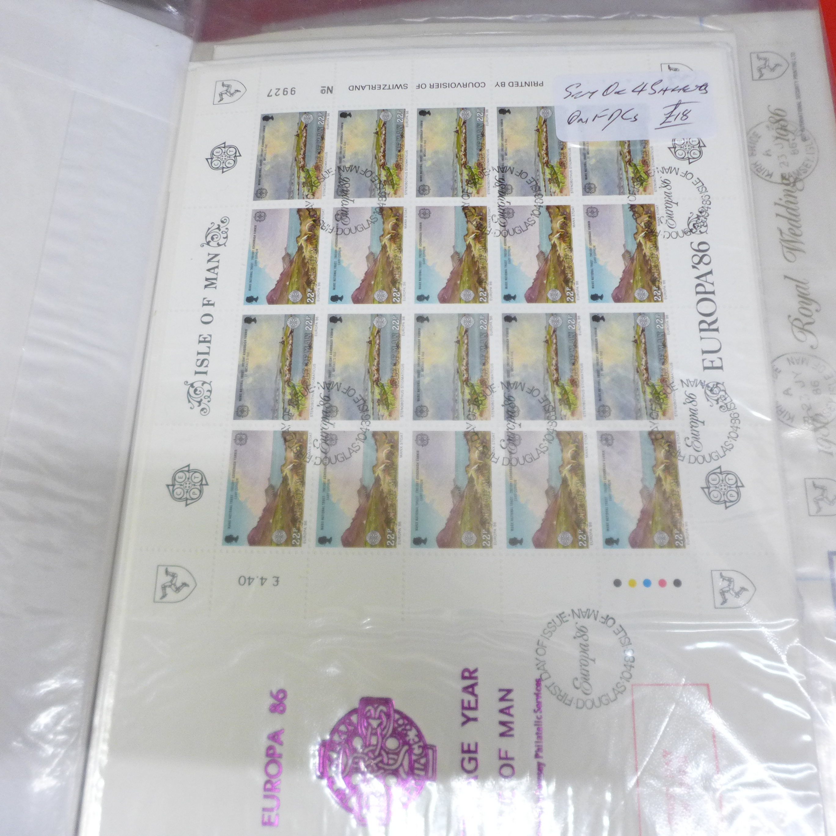 Stamps; Isle of Man sheets and sheetlets on first day covers in two files with 116 covers originally - Image 4 of 6
