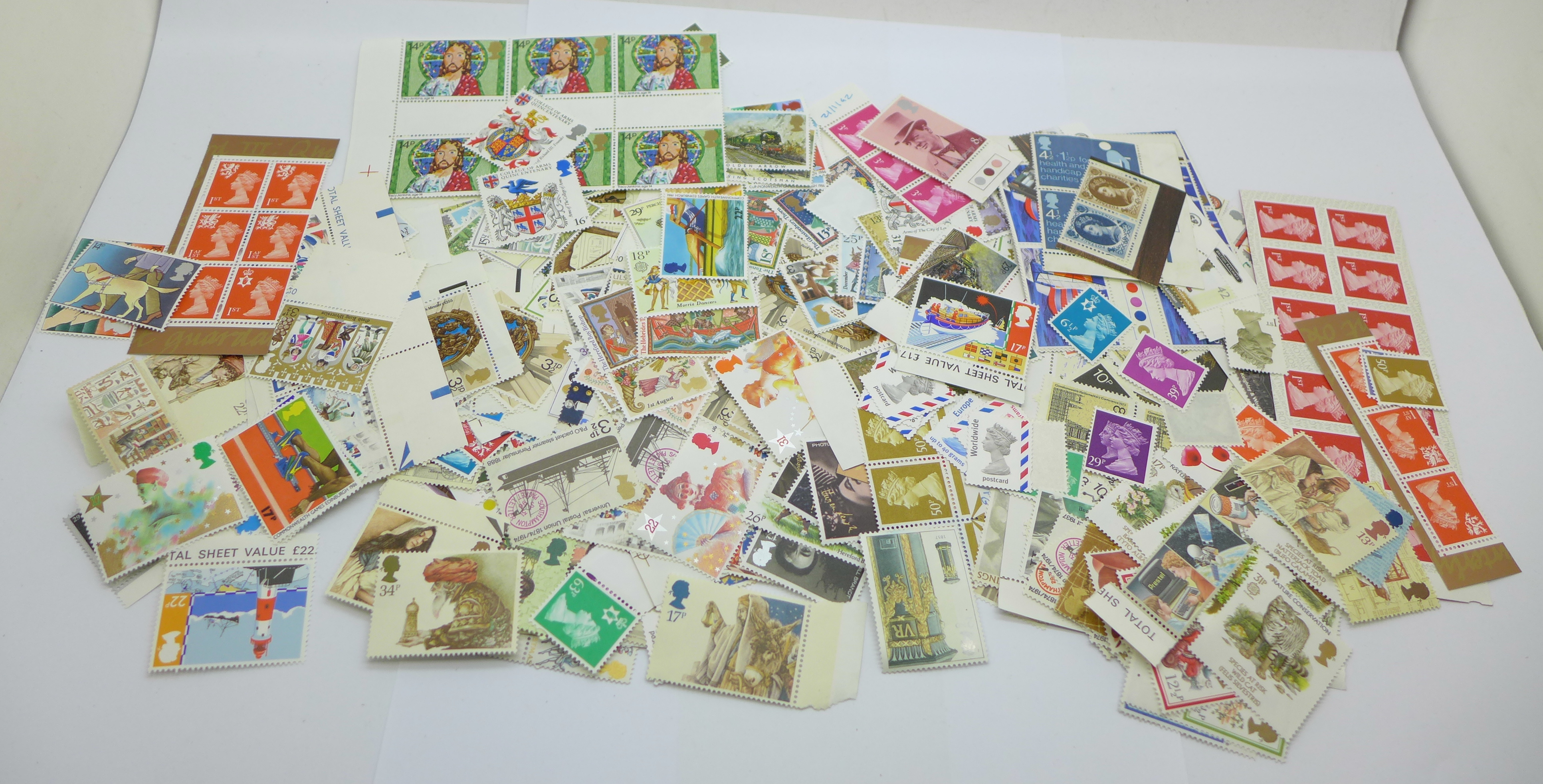 Stamps; £100 GB face for postage