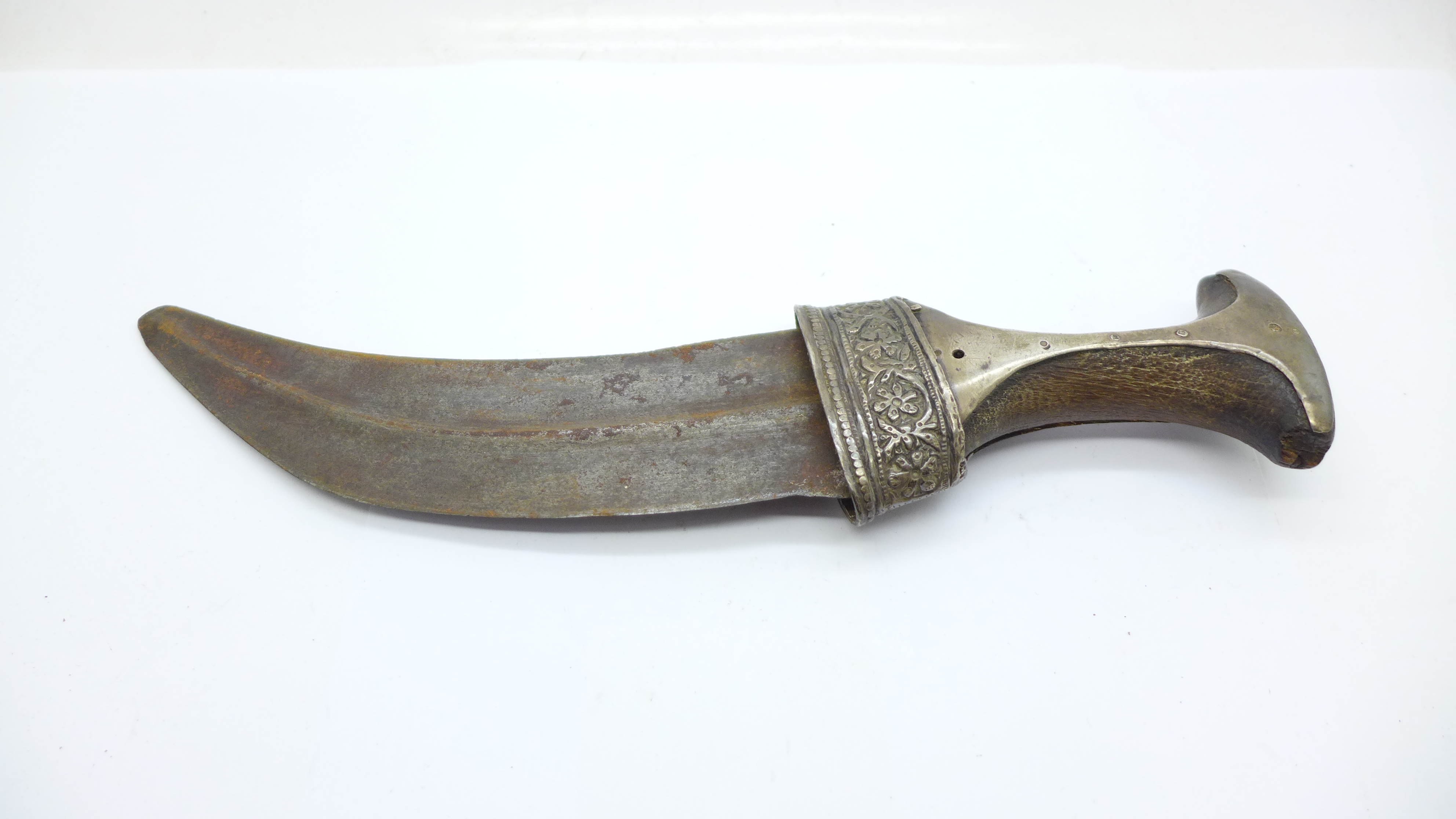 A Middle Eastern white metal jambiya knife, a/f - Bild 5 aus 7