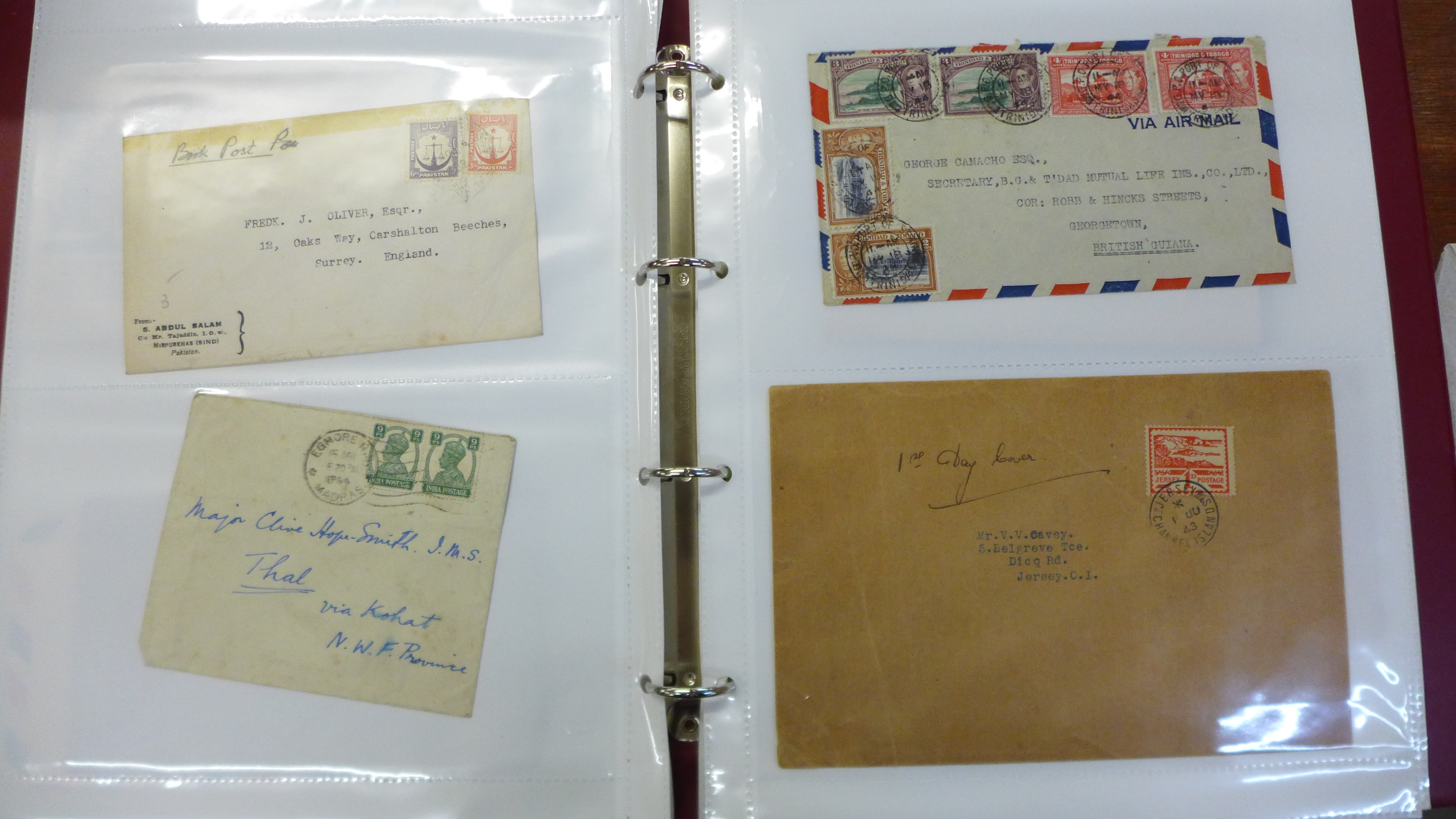 Stamps; King George VI Commonwealth postal history and first day covers in album (60 covers) - Image 4 of 5