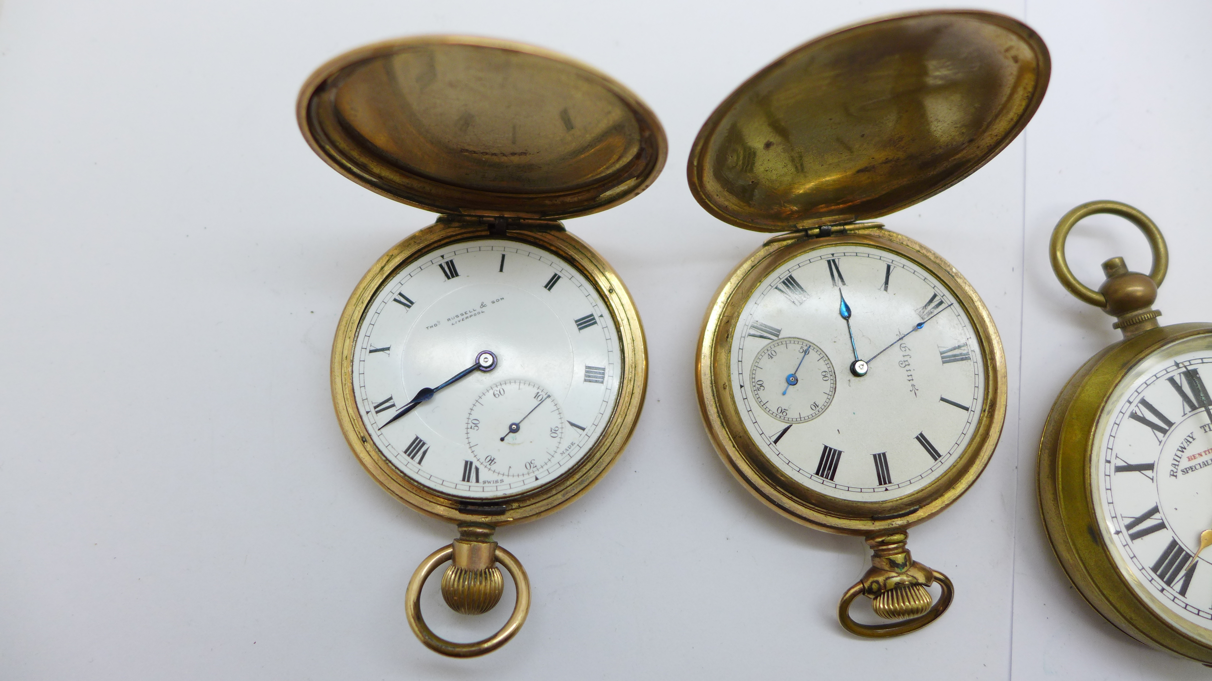 Three pocket watches including Railway Timekeeper, two a/f - Image 3 of 5