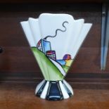 A Lorna Bailey Deco House vase, 20.5cm