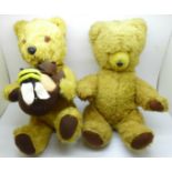 Two vintage Teddy bears including Chad Valley