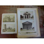A collection of Victorian and Edwardian photographs on album pages, featuring scenes in Italy,