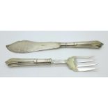 A pair of late Victorian silver fish servers, Sheffield 1896, total weight 241g