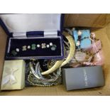 A box of costume jewellery