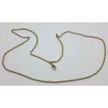 A yellow metal chain, with plaque marked 9ct , 16.8g