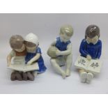 Three Royal Copenhagen figures of children