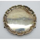 A silver tray, 131g, 15cm