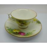 A Royal Worcester cup and saucer