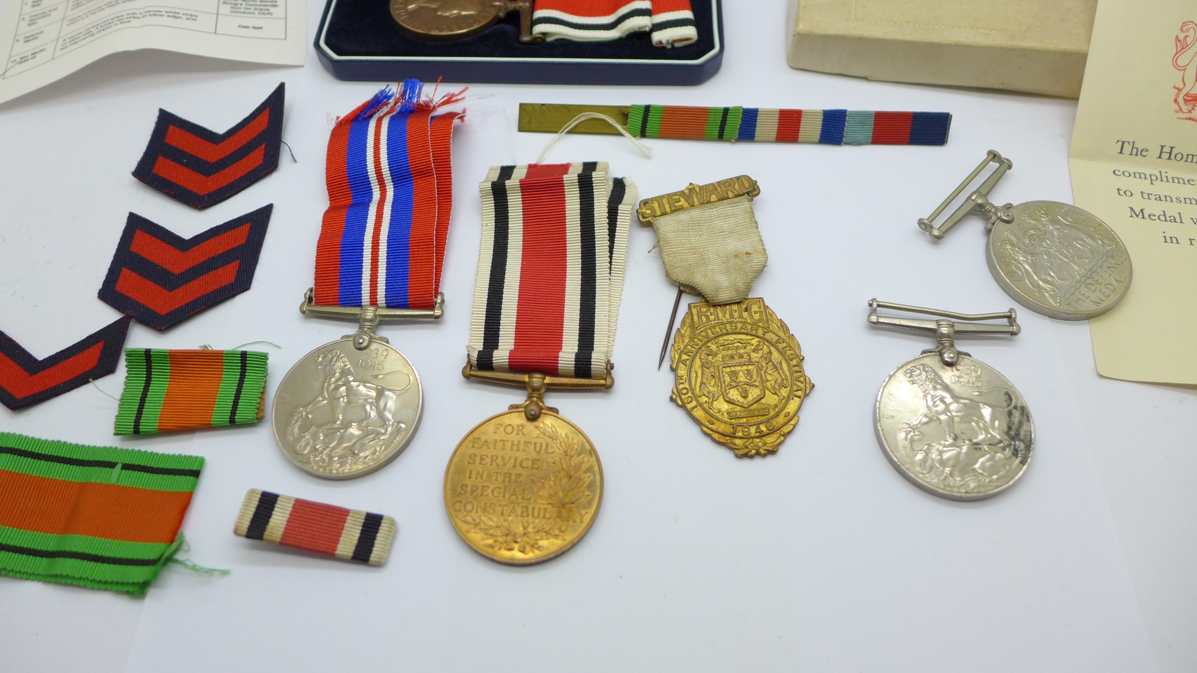 WWII medals and two Special Constabulary medals - Bild 2 aus 5