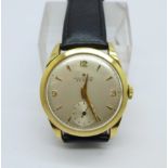 An 18ct gold Zenith chronometre wristwatch, with box, the case hallmarked London 1959, 33mm case