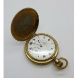 A Thomas Russell plated full hunter pocket watch
