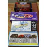 Three Corgi die-cast model vehicles, Beatles, Cadbury's Dairy Milk, National Resources and a