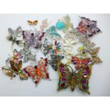 Butterfly brooches