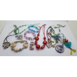 Murano and dichroic glass jewellery