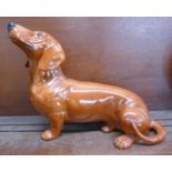 A Beswick fireside Dachshund