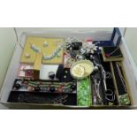 A box of costume jewellery