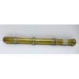 A military issue brass telescope, W. Watson & Sons Ltd., London, 1916, No. 4954