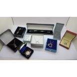 Silver jewellery, boxed