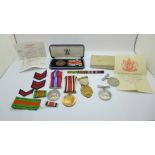 WWII medals and two Special Constabulary medals