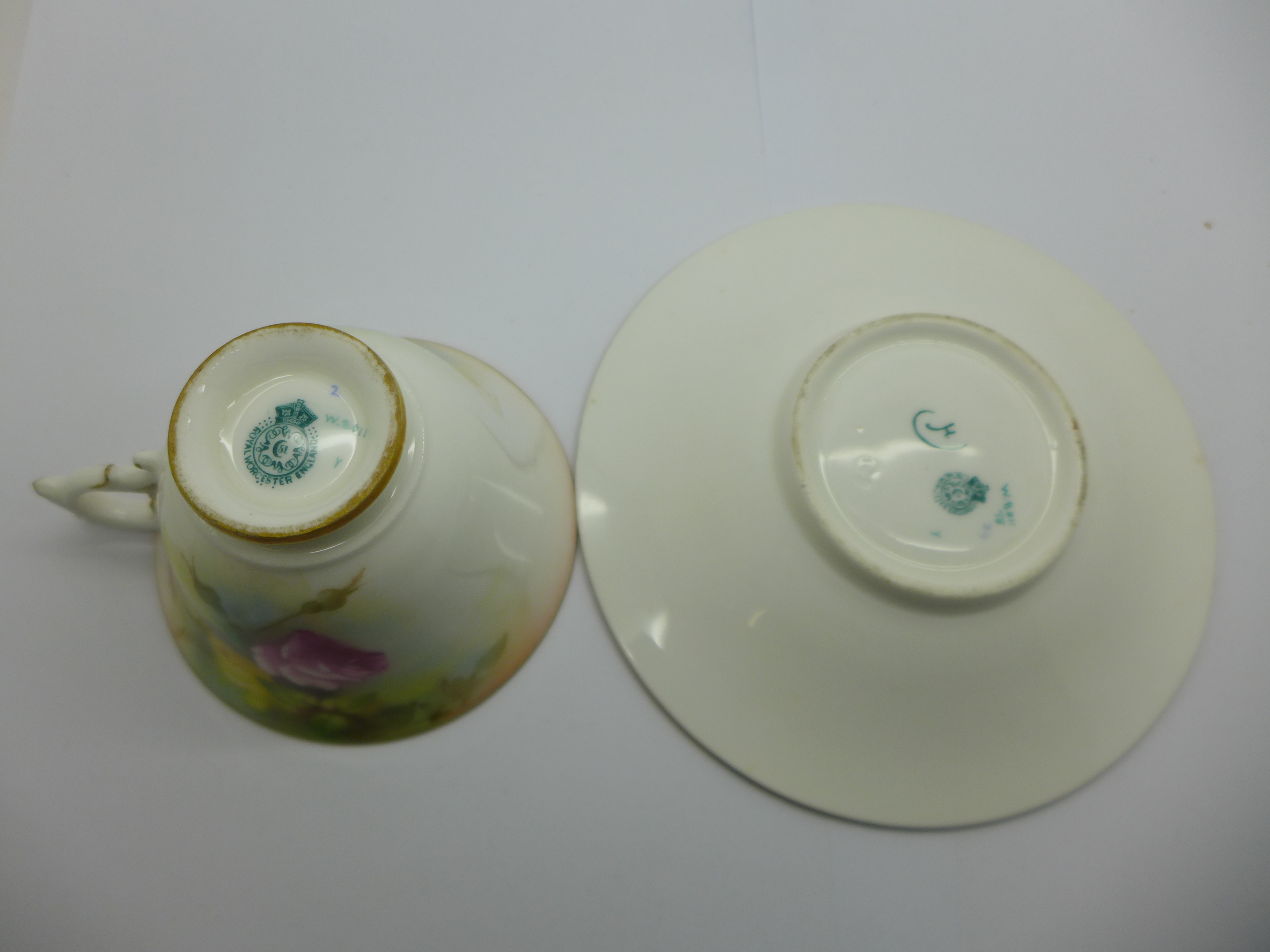 A Royal Worcester cup and saucer - Image 2 of 2