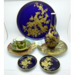 Mixed china including Kaiser, Caverswall, two Bradex collectors plates, a Capodimonte figure of an