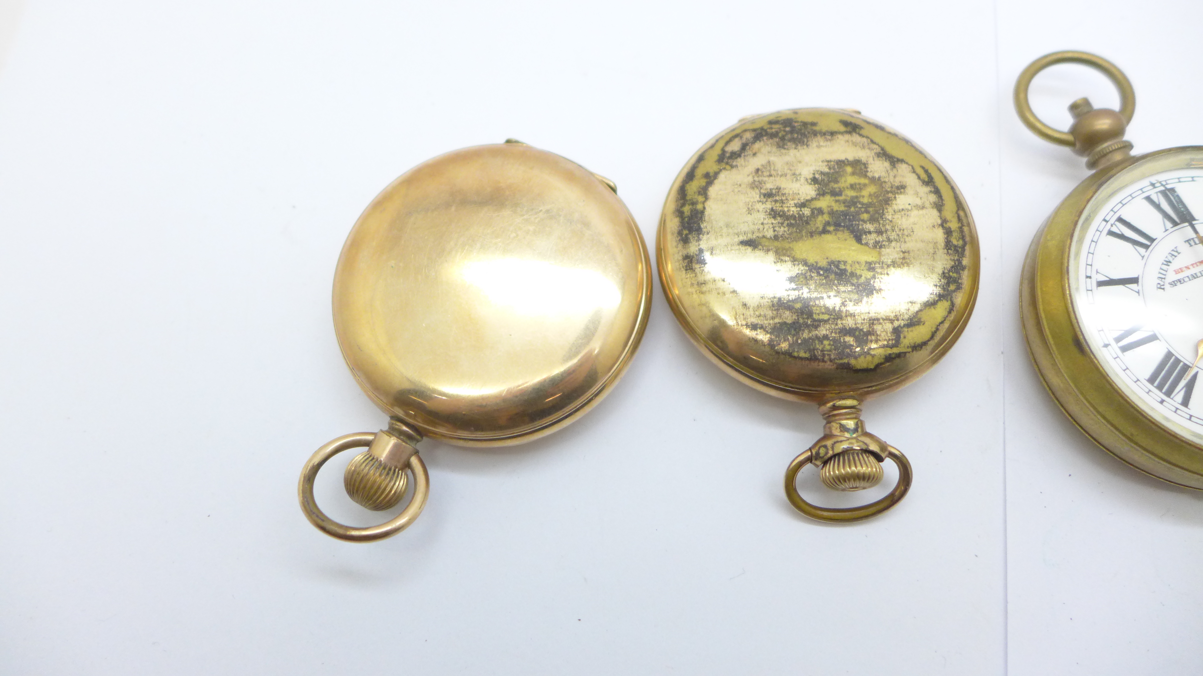Three pocket watches including Railway Timekeeper, two a/f - Image 4 of 5