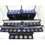 Ten George VI coin sets, 1936-1952 including half crown, florin, shilling, sixpence, penny, half