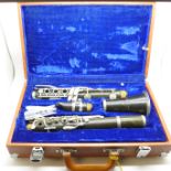 A cased clarinet, made in China