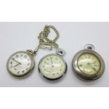 Three pocket watches including Services