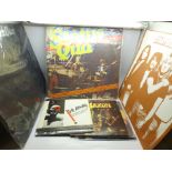 A collection of records, Quo, Def Leppard, Motorhead, Alice Cooper, Saxon, etc.