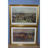 Two sporting prints, The Golfers by Charles Lees and The Rugby Match by William Barns Wootten,