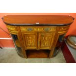 An Edward VII rosewood and marquetry inlaid credenza