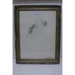 Attributed to John Pettie, R.A., pencil sketch of a gentleman, 33 x 24cms, framed