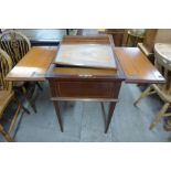 An Edward VII inlaid mahogany metamorphic surprise writing desk