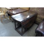 An early 18th Century joined oak gateleg table