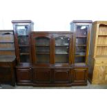 A Victorian breakfront library bookcase