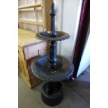 A French painted cast iron water fountain