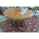 A George IV mahogany circular tilt top breakfast table, manner of Gillows, Lancaster