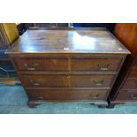 A George III oak chest of drawers