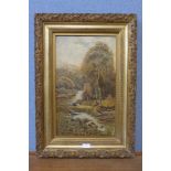 C.Holmes, On The Conway, oil on canvas, dated 1884, 50 x 30cms, framed
