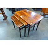 A Danish rosewood nest of tables, 50cms h, 65cms w, 42cms d * Accompanied by CITES A10
