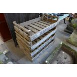 Four wooden crates