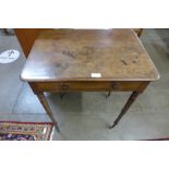 A George IV mahogany single drawer side table