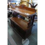 A Victorian mahogany three door buffet