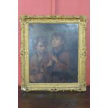 G.A. Poole (19th Century), portrait of two children, oil on canvas, inscribed verso, 75 x 62, framed