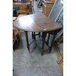 An oak bobbin turned gateleg table